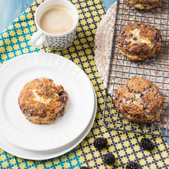 Blackberry Orange Scones - Recipe photo by littlespicejar