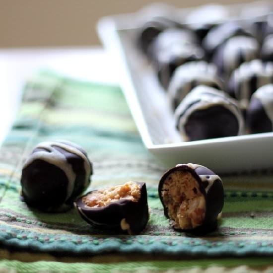 Peanut Butter Pretzel Truffles - Recipe photo by kitchentrialanderror