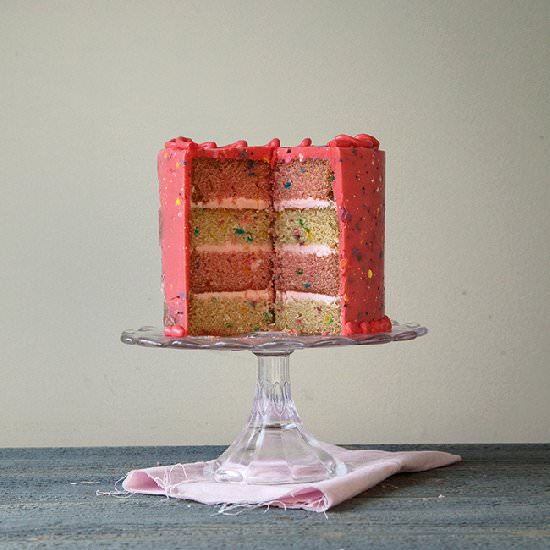 Strawberry Confetti Cake - Recipe photo by Style Sweet CA