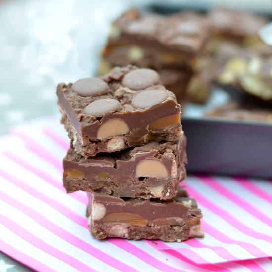 Cadbury Chocolate Fridge Cake - Recipe photo by thecrazykitchen