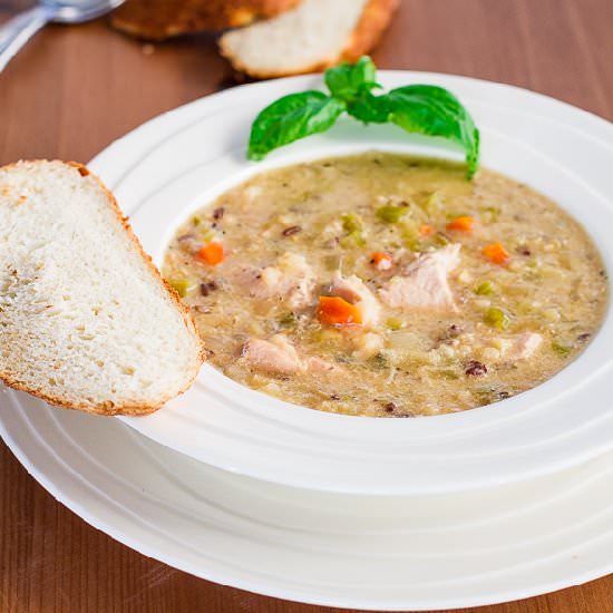 Crockpot Wild Rice and Chicken Soup - Recipe photo by jocooks