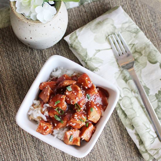 Healthy Crockpot Sesame Chicken - Recipe photo by A Little Claireification