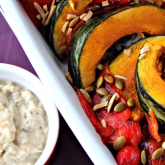 Kabocha Squash with Burnt Eggplant - Recipe photo by The Gumdrop Button