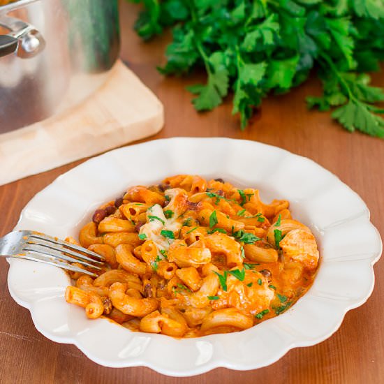 Skillet Chicken Enchilada Pasta - Recipe photo by jocooks