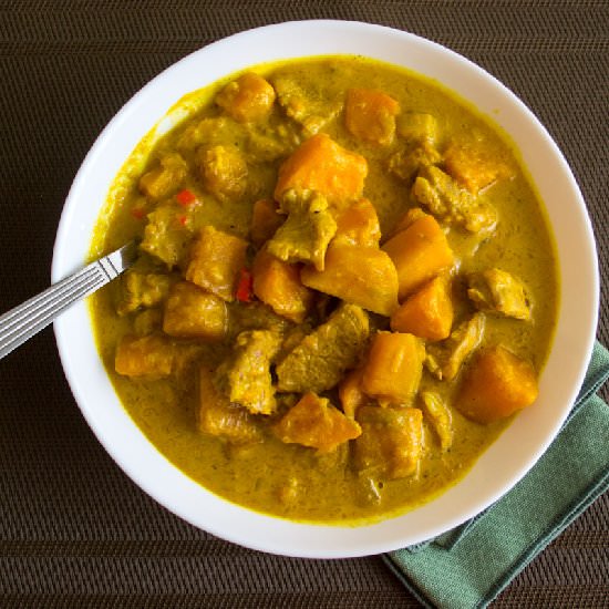 Super Spicy Pork Curry with Kabocha - Recipe photo by onechoppingboard