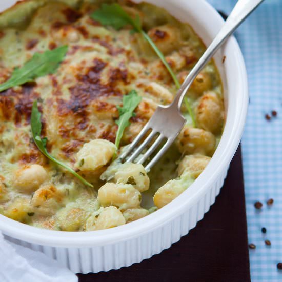 Gnocchi in cheesy leek sauce - Recipe photo by Andie