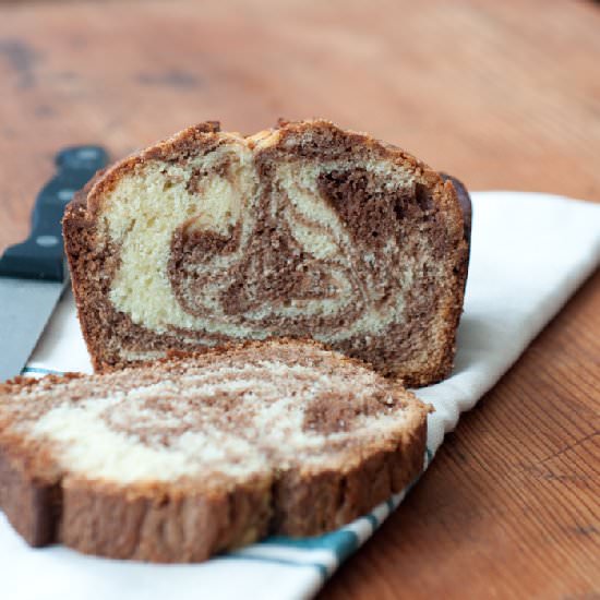 Marbled Pound Cake - Recipe photo by foodsofourlives