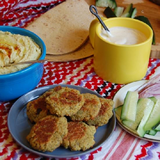 Baked Falafel with Yogurt Tahini - Recipe photo by uprootfromor