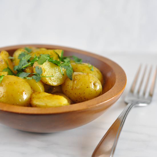 Warm Curry Potato Salad - Recipe photo by suburble