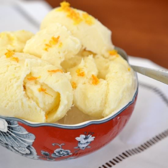 Orange Ice Cream - Recipe photo by jollytomato