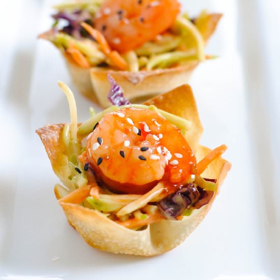Asian Shrimp Wonton Cups - Recipe photo by foxeslovelemons