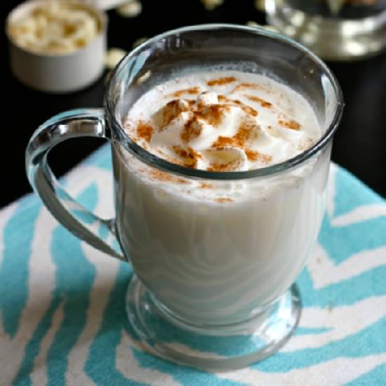 Cinna-sugar White Hot Chocolate - Recipe photo by yoursouthernpeach