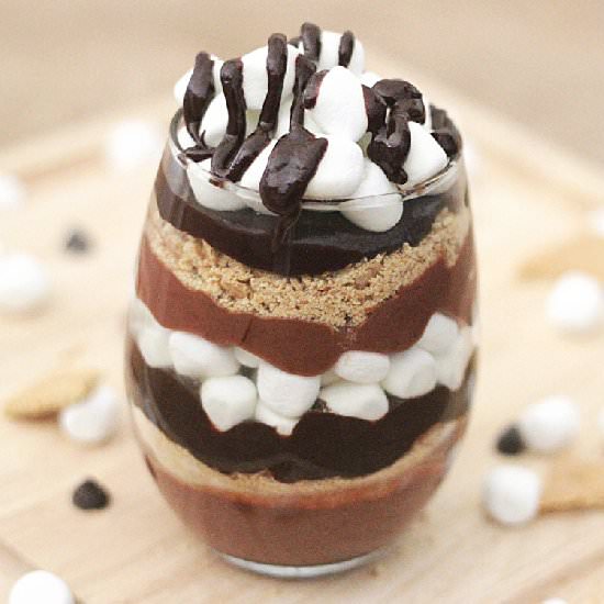 Sinful S'mores Parfait - Recipe photo by ThePinningMama