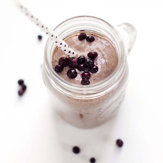 Honey Wild Blueberry Smoothie - Recipe photo by pinchofyum