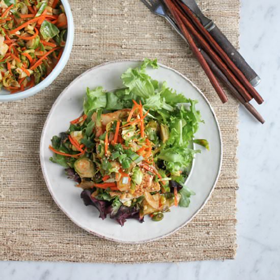 Soy Sesame Tofu Salad - Recipe photo by Hip Foodie Mom