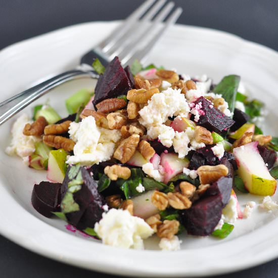 Beet, Pear and Pecan Salad - Recipe photo by suburble