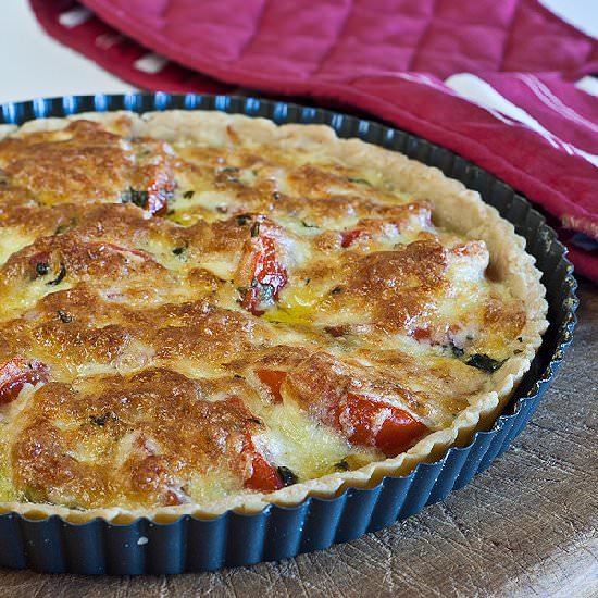 Basil and Tomato Tart - Recipe photo by Suzanneper