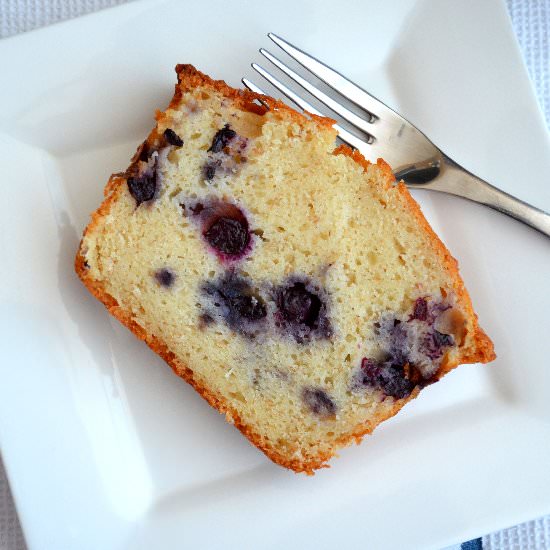 Lemon Blueberry Ricotta Pound Cake - Recipe photo by trialsinfood