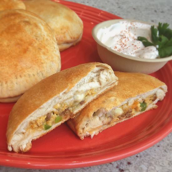 Chorizo & Egg Breakfast Pockets - Recipe photo by From the Kitchen of Mama Harris
