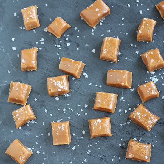 Bourbon Sea Salt Caramels - Recipe photo by plumpie