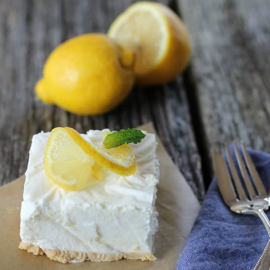 Skinny Lemon Mousse Bars - Recipe photo by Rachel Ballard