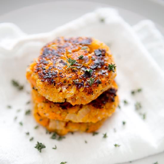 Sweet Potato Quinoa Patties - Recipe photo by a house in the hills