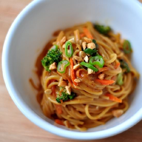 Spicy Peanut Noodles - Recipe photo by The Creekside Cook