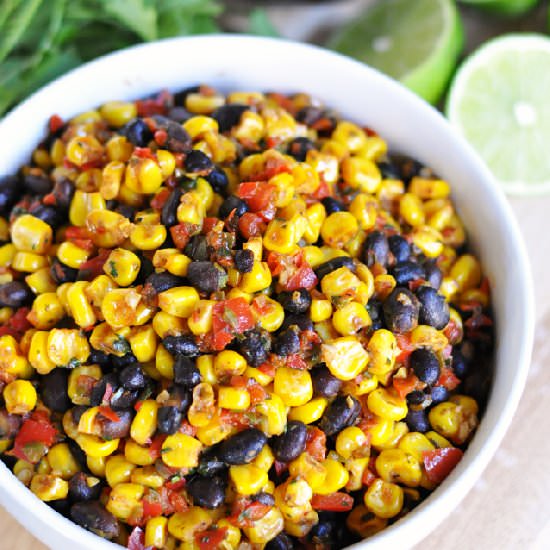 Warm Black Bean and Corn Salsa - Recipe photo by Cherished Bliss