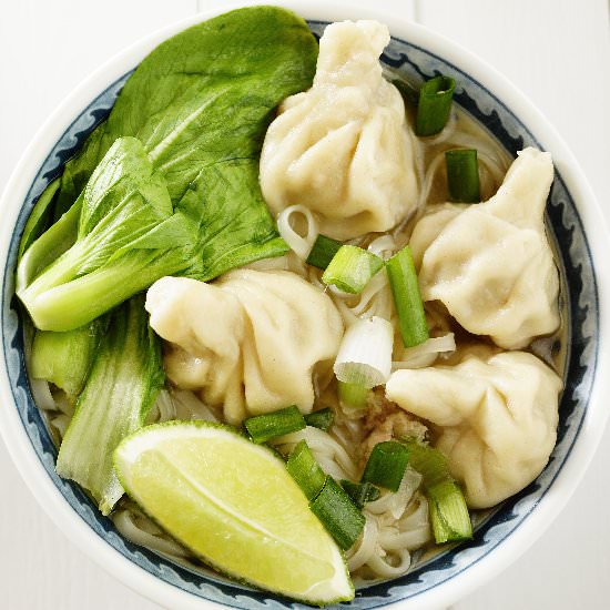 Thai Shrimp Dumpling Noodles - Recipe photo by theskinnypot