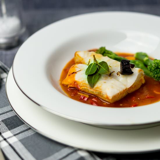 Cod in tomato sauce - Recipe photo by DailyGourmetUK
