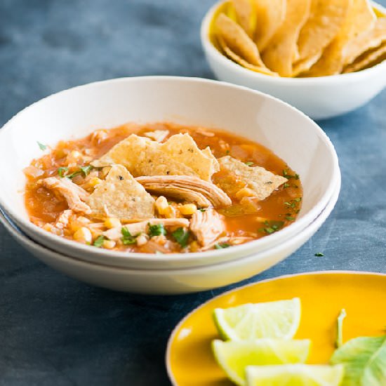 Slow Cooker Chicken Tortilla Soup - Recipe photo by BestRecipeBox
