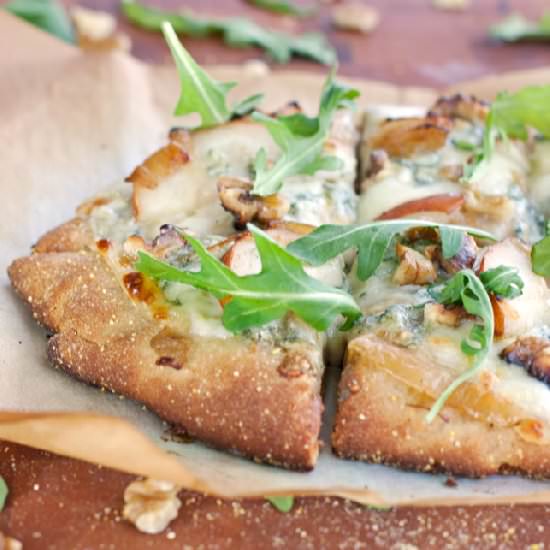 Pear, Walnut, Blue Cheese Pizza - Recipe photo by 2Teaspoons