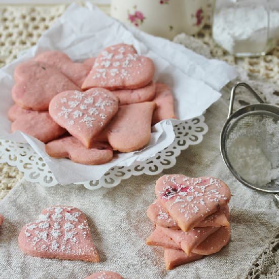 Beetroot Heart Cookies - Recipe photo by Beela