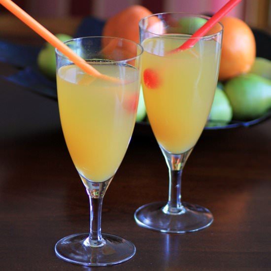 Peach Sparkler - Recipe photo by noshingwiththenolands