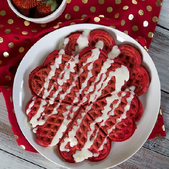 Red Velvet Waffles - Recipe photo by sarahhearts