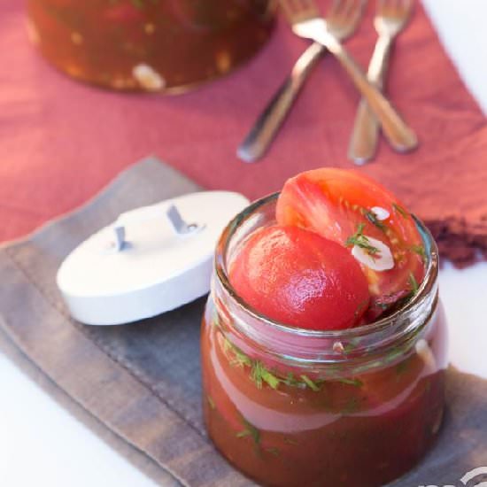 Marinated Tomatoes - Recipe photo by momsdish
