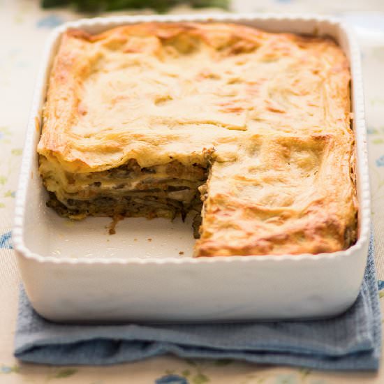 Artichoke and White Sauce Lasagna - Recipe photo by Vegandare