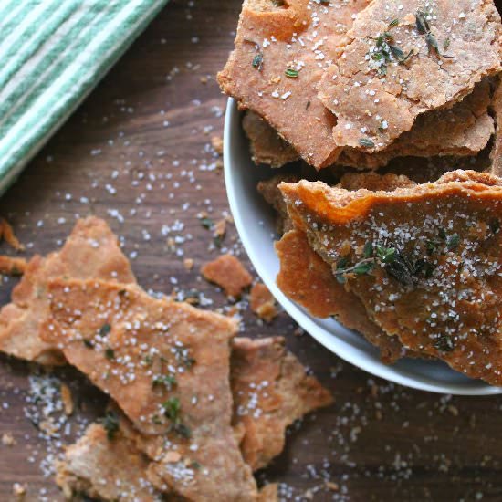 Olive Oil, Thyme & Sea Salt Cracker - Recipe photo by thechefswife
