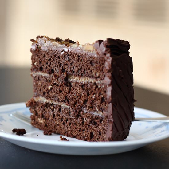 Chococlate Walnut Coconut Cake - Recipe photo by littleaccidentsinthekitchen