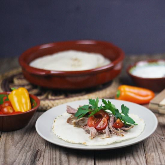 Crock pot carnitas with Tortillas - Recipe photo by OhTheThingsWellMake