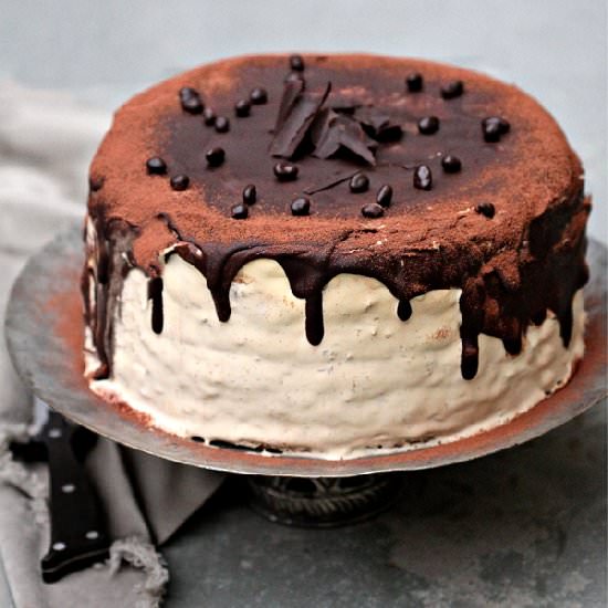 Coffee Chocolate Mascarpone Layered Cake - Recipe photo by vindee