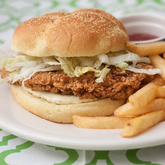 Crispy Chicken Sandwich - Recipe photo by tideandthyme