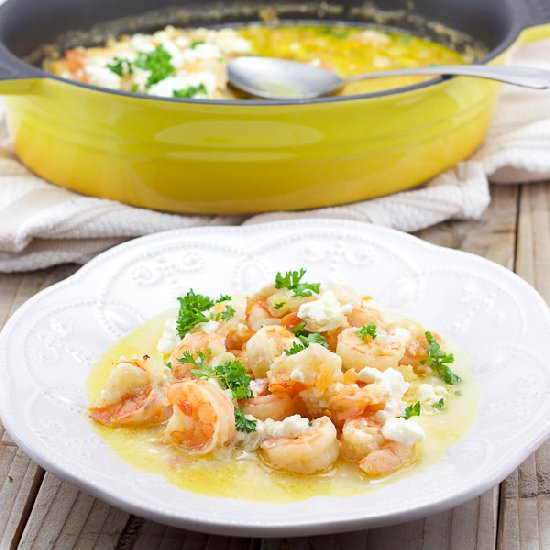 Shrimp Saganaki - Recipe photo by lemonandolives