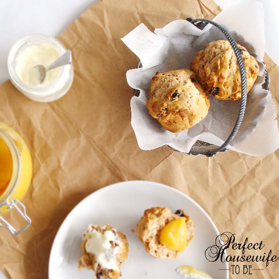 Cinnamon Scones with Cranberries - Recipe photo by PerfectHousewife2b