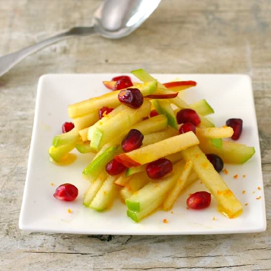 Apple and Pomegranate Slaw - Recipe photo by Lizthechef