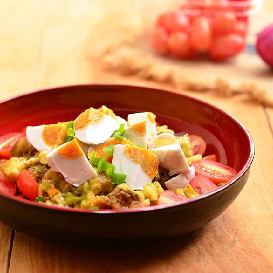 Tomato, Eggplant, Salted Egg Salad - Recipe photo by Kawalingpinoy