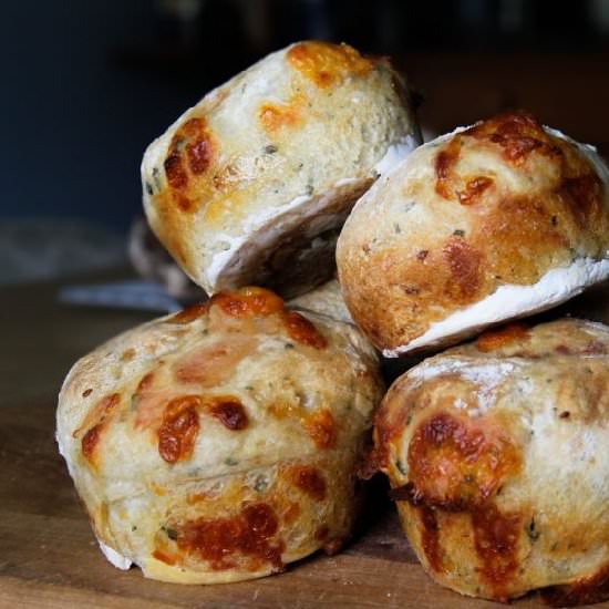 Beer Cheese No Knead Crusty Buns - Recipe photo by TheKitchenWhisperer