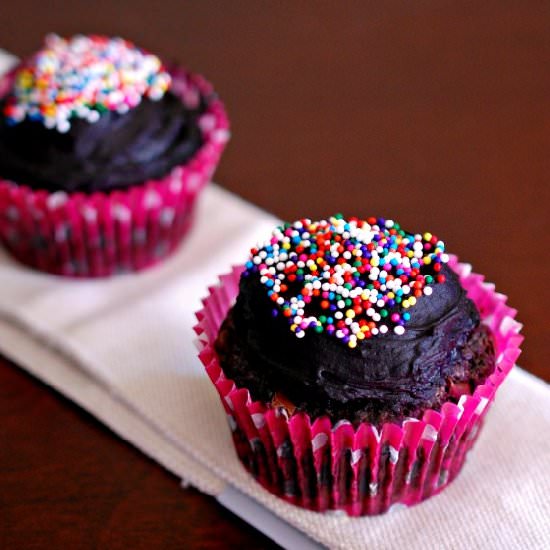 Chocolate cupcakes for two - Recipe photo by evabakes