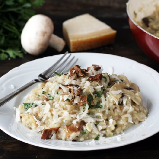 Mushroom Risotto - Recipe photo by Home Cooking Adventure