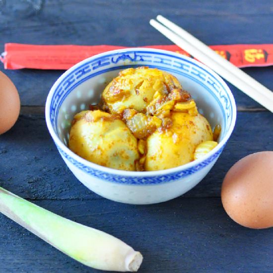 Rendang Eggs - Recipe photo by Andrea Janssen